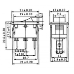 Chave Gangorra KCD1-102 Preta 3T 6A 250V (L/D)