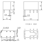 Relê 12V 8 Terminais - 2NA e 2NF - HJR1-2C L-12V