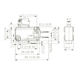 Chave Micro Switch KW11-7-1 15A 250V com Roldana CQC