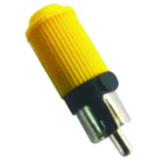 Plug RCA Plástico Amarelo