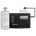 Switch 5 Entradas x 1 Saída HDMI C/ Controle Remoto