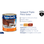 SPARLACK SOLGARD Triplo Filtro Solar - ACETINADO MOGNO AVERM 3,6L CORAL