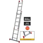 ESCADA EXTENSIVA ALUMINIO 8X2 DEGRAUS BOTAFOGO ESC0617