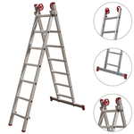 ESCADA EXTENSIVA ALUMINIO 7X2 DEGRAUS BOTAFOGO ESC0616