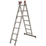 ESCADA EXTENSIVA ALUMINIO 7X2 DEGRAUS BOTAFOGO ESC0616