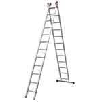 ESCADA EXTENSIVA ALUMINIO 12X2 DEGRAUS BOTAFOGO ESC0621