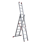 ESCADA EXTENSIVA TRIPLA ALUMINIO 7X3 DEGRAUS BOTAFOGO ESC0707