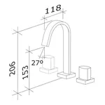 Misturador Lavatório Tubo 1876 Goa CR 57120 Tigre