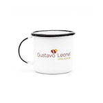 Caneca Esmaltada "Gustavo Leonel Cafés Especiais" 160ml