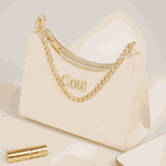 Bolsa Meia lua Marfim