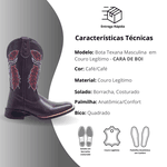 Bota Masculina Texana Cara De Boi 