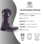 Bota Feminina Texana Floral