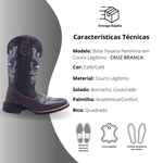 Bota Feminina Texana Cruz Branca