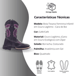 Bota Infantil Texana Cara de Boi Rosa