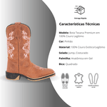 Bota Texana Feminina Premium Floral Rosa Solado Jump 100% em Couro Legítimo 