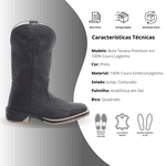 Bota Texana Premium Elefante Solado Jump 100% em Couro Legítimo 