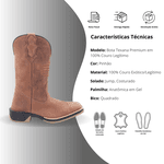 Bota Unissex Premium Texana Estados Unidos Solado Jump