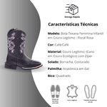 Bota Infantil Texana Floral