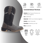 Bota Masculina Texana Boi Desenhado Solado Jump