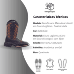 Bota Infantil Texana Quadriculada