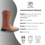 Bota Unissex Premium Texana TexanCraft 