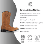 Bota Unissex Premium Texana Dust Desert