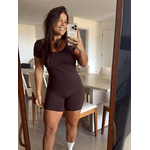 Macaquinho fitness Mya Cinza-Claro