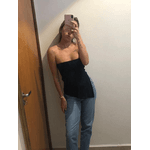 Blusa assimétrica Yala Preta