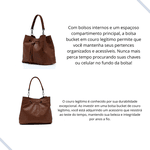 Bolsa Bucket Feminina Couro - Caramelo