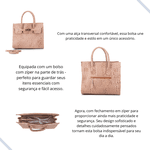 Bolsa Transversal Feminina Jane em Couro - Croco