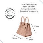 Bolsa Transversal Feminina Jane em Couro - Croco