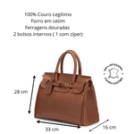 Bolsa Feminina Transversal em Couro - Caramelo