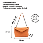 Bolsa Rubi Alça Corrente Couro - Papaia