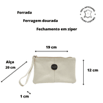 Clutch em Couro - Off White