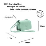 Bolsa Mini Bag Azaléia Couro - Verde Menta