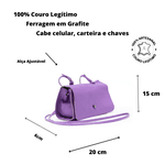 Bolsa Mini Bag Azaléia Couro - Violeta