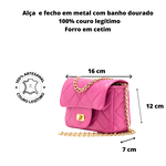 Bolsa Rosa Couro - Pink