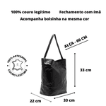 Bolsa Jade Estilo Saco Couro - Preta