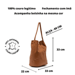 Bolsa Jade Estilo Saco Couro - Caramelo