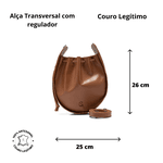 Bolsa Ametista Bucket Couro - Caramelo