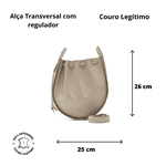 Bolsa Ametista Bucket Couro - Marfim