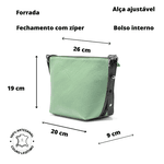 Bolsa Tulipa Feminina Transversal Couro - Verde