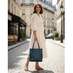 Bolsa Transversal Tiracolo Ombro Couro Legítimo Azul Marinho Bolsos Externos - Sem Forro 