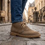 Bota Camping Rato em couro legitimo com solado crepe em borracha látex.
