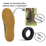 Sapato London Clássico em couro rato, solado crepe em borracha látex.