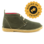 Bota Camping verde musgo em couro legitimo com solado em borracha látex.
