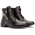 BOTA MONTARIA CANO CURTO SINTÉTICO PRETO