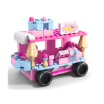  Blocos de Montar BLOXI 1000 Peças Caminhão Rosa Sorvete 6 em 1