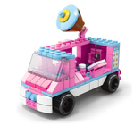  Blocos de Montar BLOXI 1000 Peças Caminhão Rosa Sorvete 6 em 1
