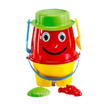 Balde Boneco Colorido- Baldinho para brincar na areia!